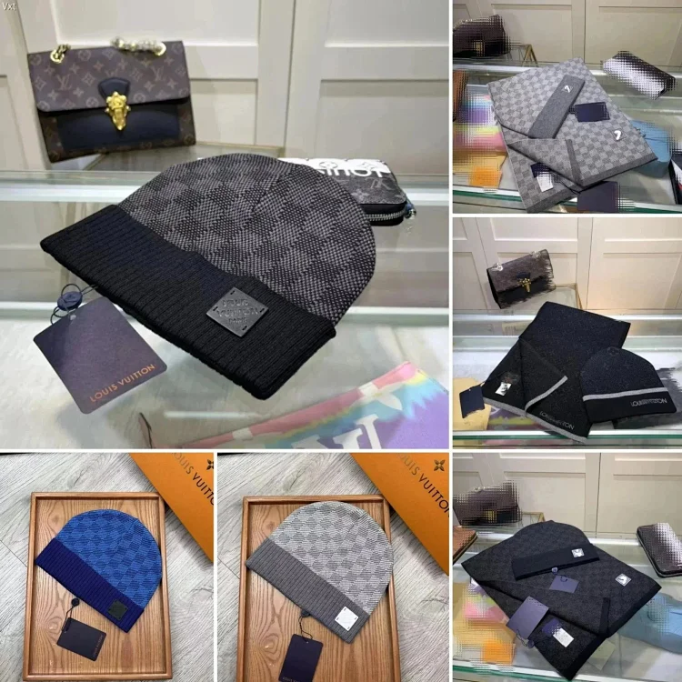 LV Louis Vuitton Beanie & Scarf